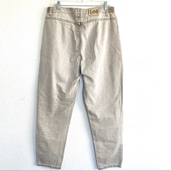 Vintage 90s Lee Beige Tan High Rise Mom Jeans - Picture 12 of 15